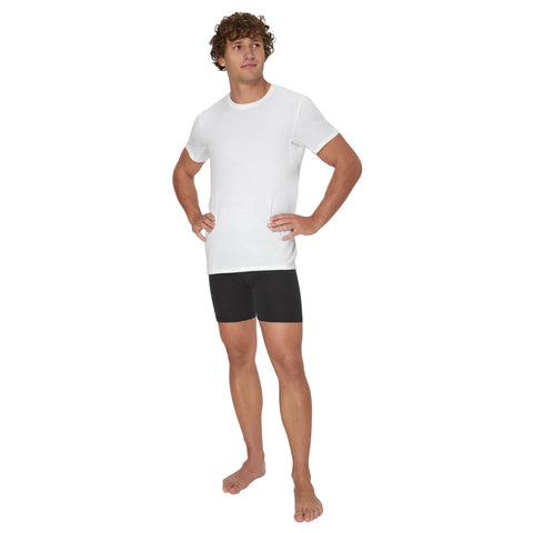 Hanes Men's Sweat Block Crewneck Tee, White, 3-Pack