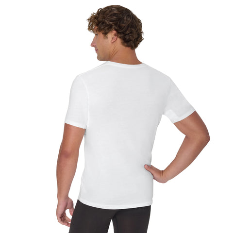 Hanes Men's Sweat Block V-Neck Tee, White, 3-Pack