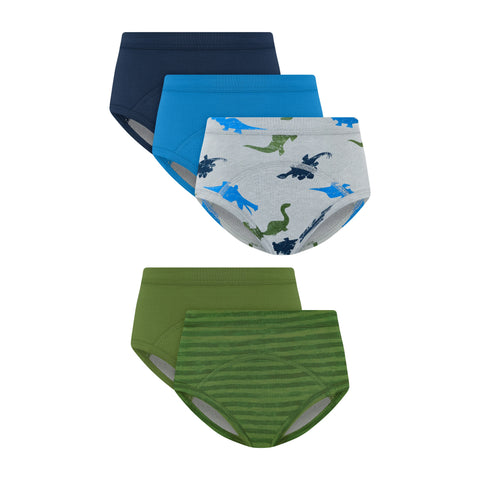 Hanes Heavy Potty Trainer Underwear Brief, 5 Pairs, Toddler Boys' Absorbent Training Underwear