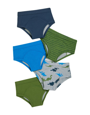 Hanes Heavy Potty Trainer Underwear Brief, 5 Pairs, Toddler Boys' Absorbent Training Underwear