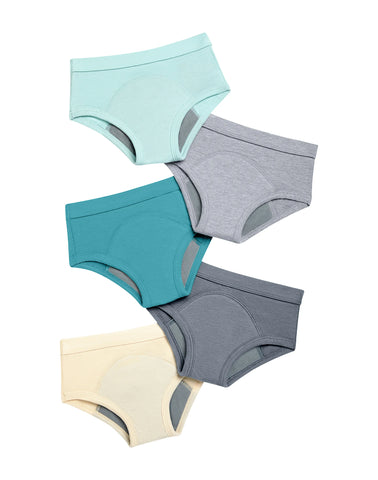 Hanes Confident Nights Toddler Boys' Heavy Potty Trainer Underwear Brief, 5-Pack, Absorbent Training Underwear