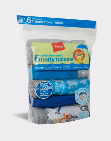 Hanes Boys' Potty Trainer Boxer Briefs, Assorted, 6-Pack