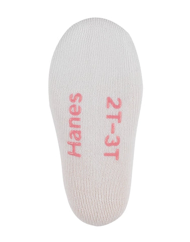 Hanes Infant/Toddler Girls' Heel Shield Socks, Gripper Foot Bottom, 10-Pairs