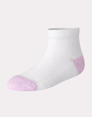 Hanes Pure Comfort Infant/Toddler Girls’ Ankle Socks, Organic Cotton, 6-Pairs