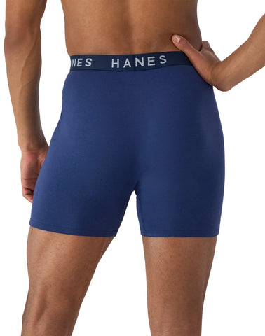 Hanes Ultimate Men's ComfortBlend Boxer Brief Underwear, 4-Pack