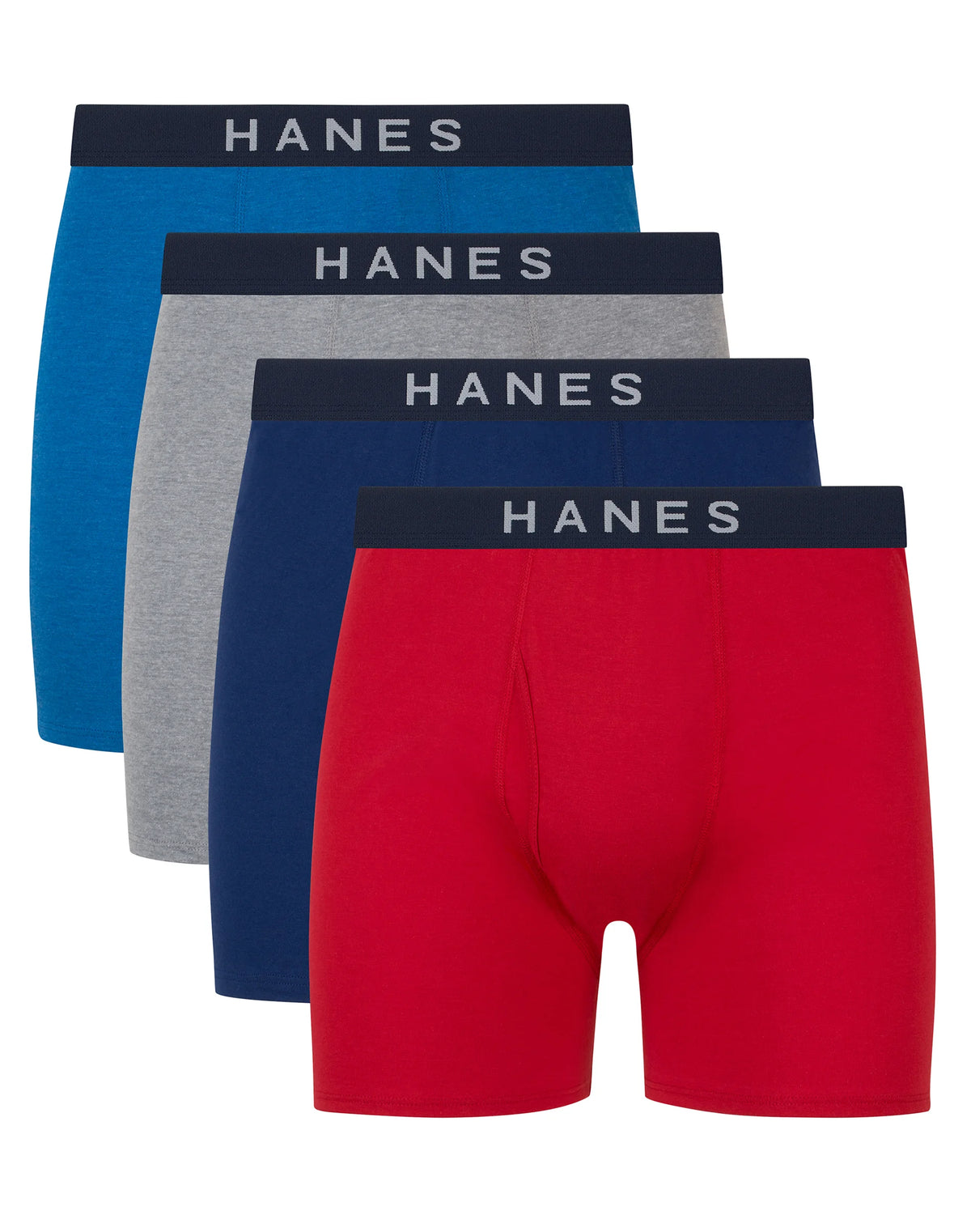 Hanes Ultimate Men's ComfortBlend Boxer Brief Underwear, 4-Pack