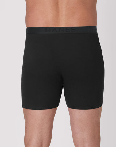 Hanes Ultimate Big Men's ComfortBlend Boxer Brief Underwear, Black/Grey, 3-Pack (Big & Tall Sizes)
