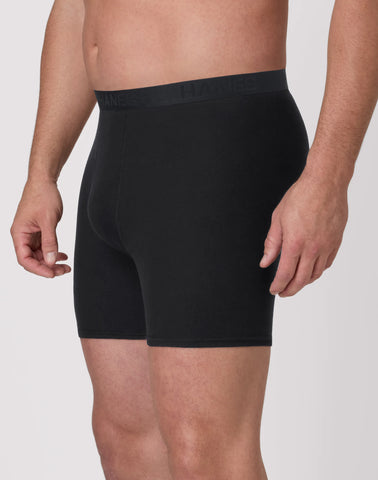 Hanes Ultimate Big Men's ComfortBlend Boxer Brief Underwear, Black/Grey, 3-Pack (Big & Tall Sizes)
