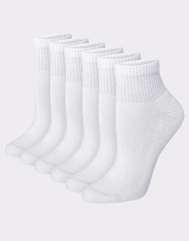 Hanes Ultimate Women's Ankle Socks, Cushioned, 6-Pairs