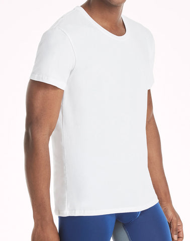 Hanes Ultimate Comfort Fit Men's Crewneck Undershirt, White, 4-Pack