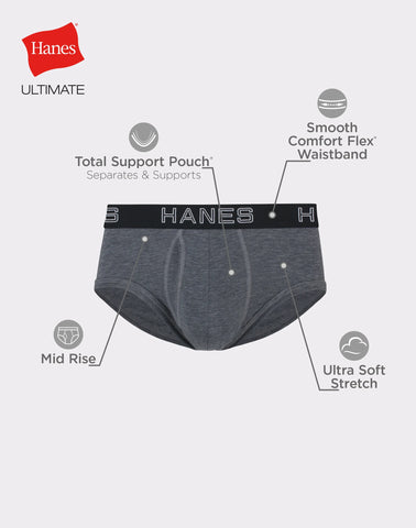 Hanes Ultimate Comfort Flex Fit Total Support Pouch Men's Brief Underwear, 5-Pack
