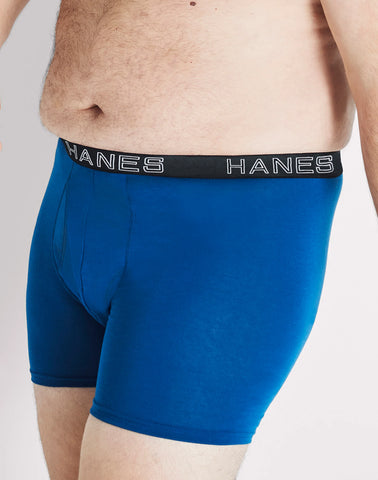 Hanes Ultimate Total Support Pouch Big Men’s Boxer Brief Underwear, Assorted, 3-Pack (Big & Tall Sizes)