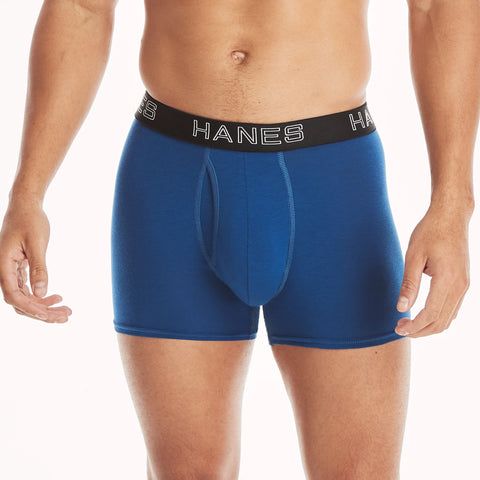 Hanes Ultimate Comfort Flex Fit Total Support Pouch Men's Trunk Underwear, Assorted, 4-Pack