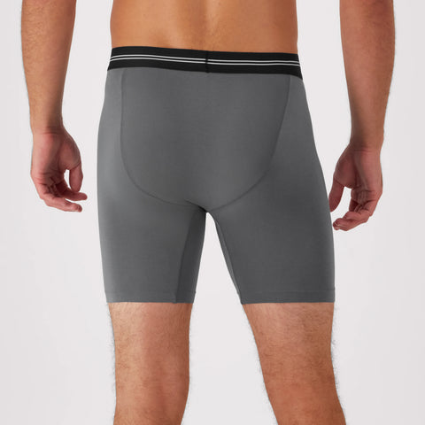 Hanes Perfect Flex Men's Boxer Brief Underwear, Lightweight & Breathable, Grey, 1-Pack