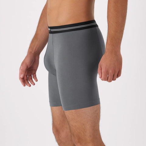 Hanes Perfect Flex Men's Boxer Brief Underwear, Lightweight & Breathable, Grey, 1-Pack