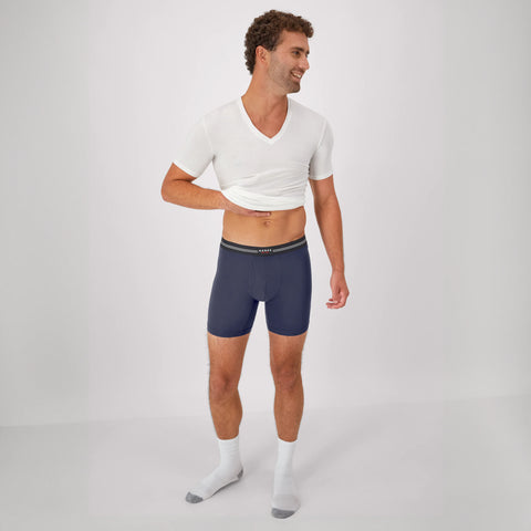 Hanes Perfect Flex Men's Boxer Brief Underwear, Lightweight & Breathable, Navy, 1-Pack