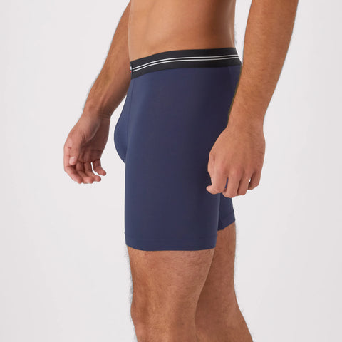 Hanes Perfect Flex Men's Boxer Brief Underwear, Lightweight & Breathable, Navy, 1-Pack