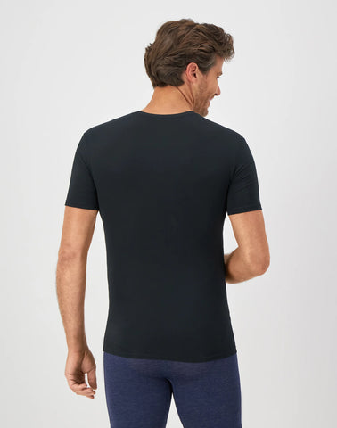 Hanes Perfect Flex Men's Tee, Black Crewneck Undershirt, 1-Pack