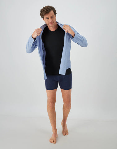 Hanes Perfect Flex Men's Tee, Black Crewneck Undershirt, 1-Pack