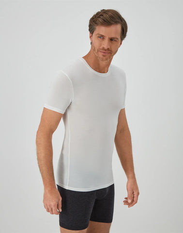 Hanes Perfect Flex Men's Tee, White Crewneck Undershirt, 1-Pack