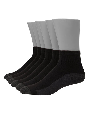 Hanes Ultimate Men's Ultra Cushion Ankle Socks, 6-Pairs