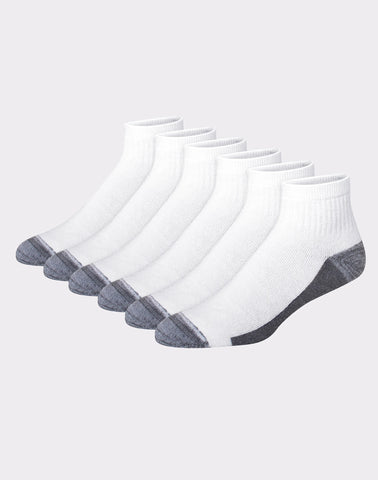 Hanes Ultimate Men's Ultra Cushion Ankle Socks, 6-Pairs