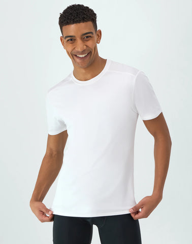 Hanes Moves Ultimate Men's Breathable Mesh Crewneck T-Shirt, X-Temp, White, 3-Pack