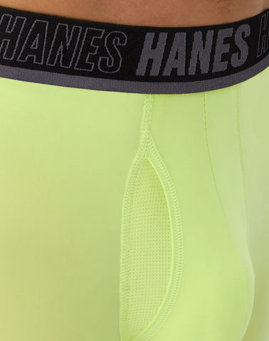 Hanes Moves Ultimate Men's Anti-Chafe Boxer Brief Underwear, Total Support Pouch, X-Temp, Assorted, 4-Pack, 6