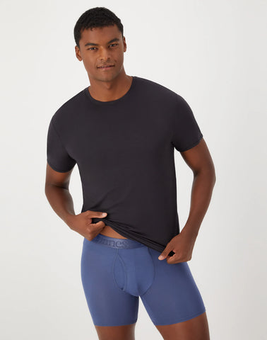 Hanes Originals Ultimate Men's SuperSoft Crewneck Undershirt, Black/Grey, 2-Pack