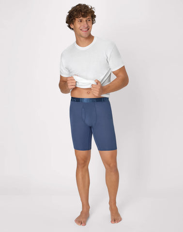 Hanes Originals Ultimate Men's SuperSoft Long Leg Boxer Brief Underwear, Assorted, 3-Pack