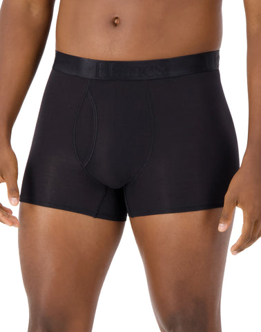 Hanes Originals Ultimate Men's SuperSoft Trunk Underwear, Black, 3-Pack