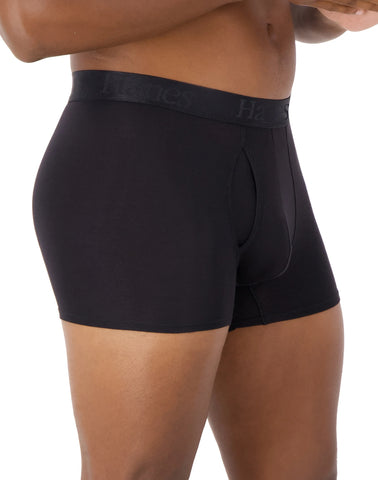 Hanes Originals Ultimate Men's SuperSoft Trunk Underwear, Black, 3-Pack