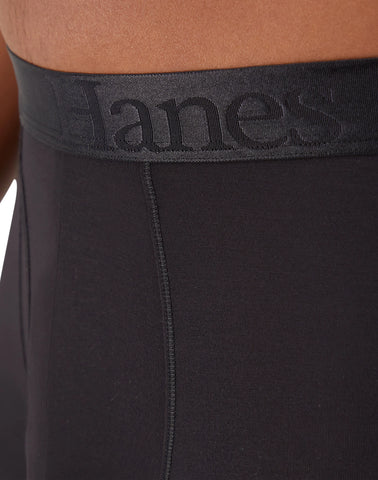 Hanes Originals Ultimate Men's SuperSoft Trunk Underwear, Black, 3-Pack