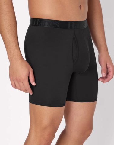 Hanes Originals Ultimate Men's SuperSoft Boxer Brief Underwear, Total Support Pouch, Black, 3-Pack