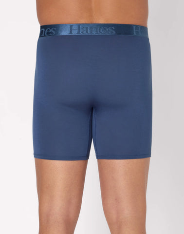 Hanes Originals Ultimate Men's SuperSoft Boxer Brief Underwear, Total Support Pouch, Assorted, 3-Pack