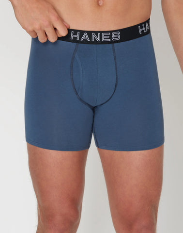 Hanes Ultimate Men's Stretch Boxer Brief Underwear, Moisture Wicking, Assorted, 5-Pack