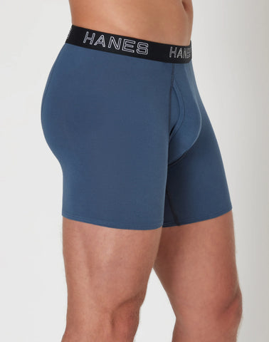 Hanes Ultimate Men's Stretch Boxer Brief Underwear, Moisture Wicking, Assorted, 5-Pack