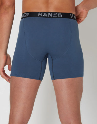 Hanes Ultimate Men's Stretch Boxer Brief Underwear, Moisture Wicking, Assorted, 5-Pack
