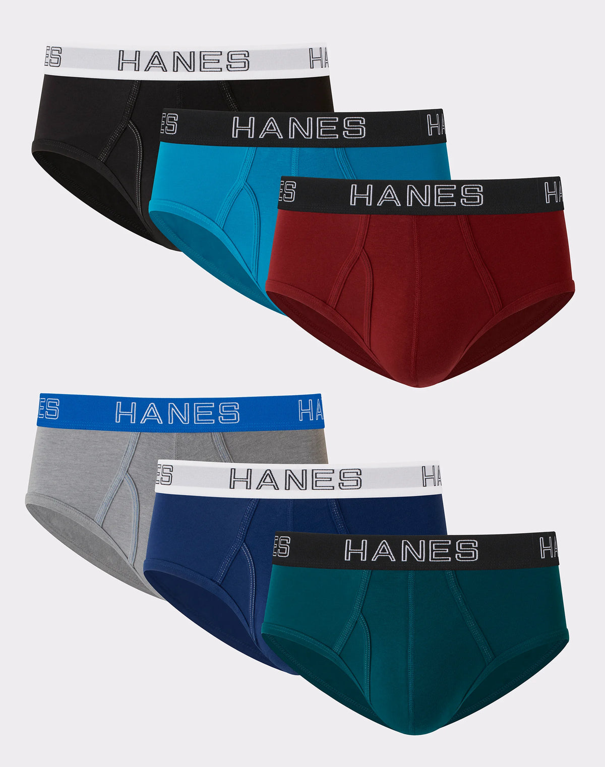 Hanes Ultimate Men’s Stretch Cotton Brief Underwear, Moisture Wicking, 6-Pack