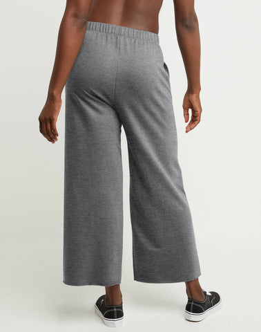 Hanes Originals Women's French Terry Wide Leg Cropped Pants