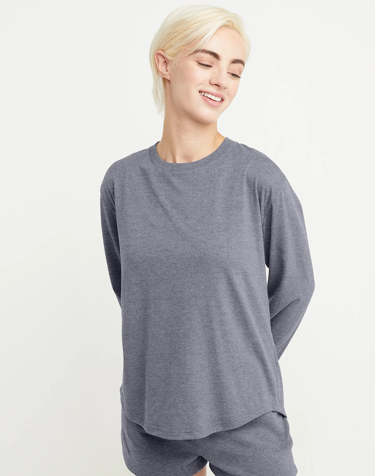 Hanes Originals Tri-Blend Women's Long Sleeve T-Shirt, Relaxed Fit
