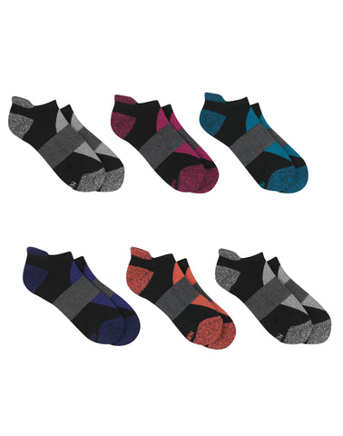 Hanes Women's Performance Heel Shield Socks, Cushioned, 6-Pairs