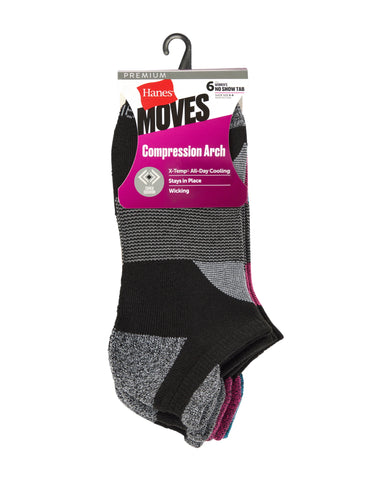 Hanes Women's Performance Heel Shield Socks, Cushioned, 6-Pairs