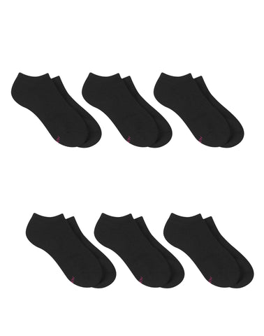 Hanes Women's Performance No Show Socks, Cushioned, 6-Pairs