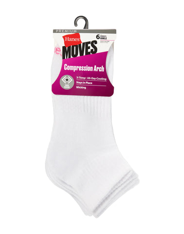 Hanes Women's Performance Ankle Socks, Cushioned, 6-Pairs