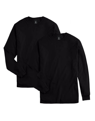 Hanes Beefy-T Unisex Long-Sleeve T-Shirt, Value 2-Pack