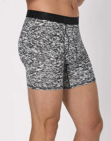 Hanes Originals Men's SuperSoft Boxer Brief Underwear, Viscose from Bamboo, Black/Grey/Print, 3-Pack